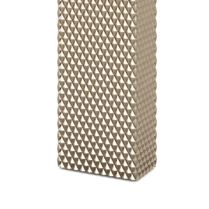 Homeroots Set Of Two 29" Gold Waffle Table Lamps With White Shade   384398