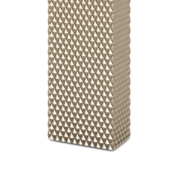 Homeroots Set Of Two 29" Gold Waffle Table Lamps With White Shade   384398