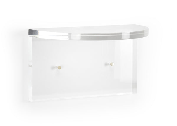 Chelsea House London Clear Acrylic Bracket Shelf 9.5"X16" Floating Display With Rounded Edges - Durable, Modern Accent Organizer 384404