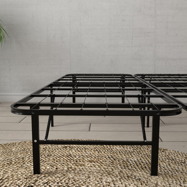 English Elm Omne Steel King Platform Foundation Heavy Duty Welded Frame with Underbed Storage B047P295938