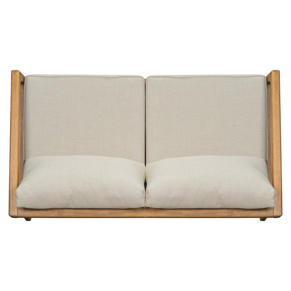 English Elm Christopher Knight Home® - Westin Acacia Wood Loveseat - Stylish Outdoor Seating With Beige Cushions For Patios & Porches N775P239513N