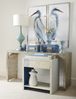 Chelsea House Blue Hand-Painted Foo Dogs Pair — Ceramic Blue & White Glaze, Detailed Mantel Accents For Gifting 384549