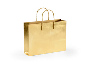 Chelsea House Gold Chic Tote Magazine Rack By Jamie Merida — Antique Gold Leaf Tote-Style Storage For Living Rooms 384569