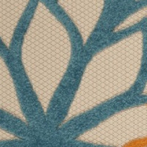 Homeroots 4' X 6' Ivory And Blue Floral Area Rug - Stylish Indoor/Outdoor Design, Perfect For Any Space! 4?X6' Polypropylene 384633