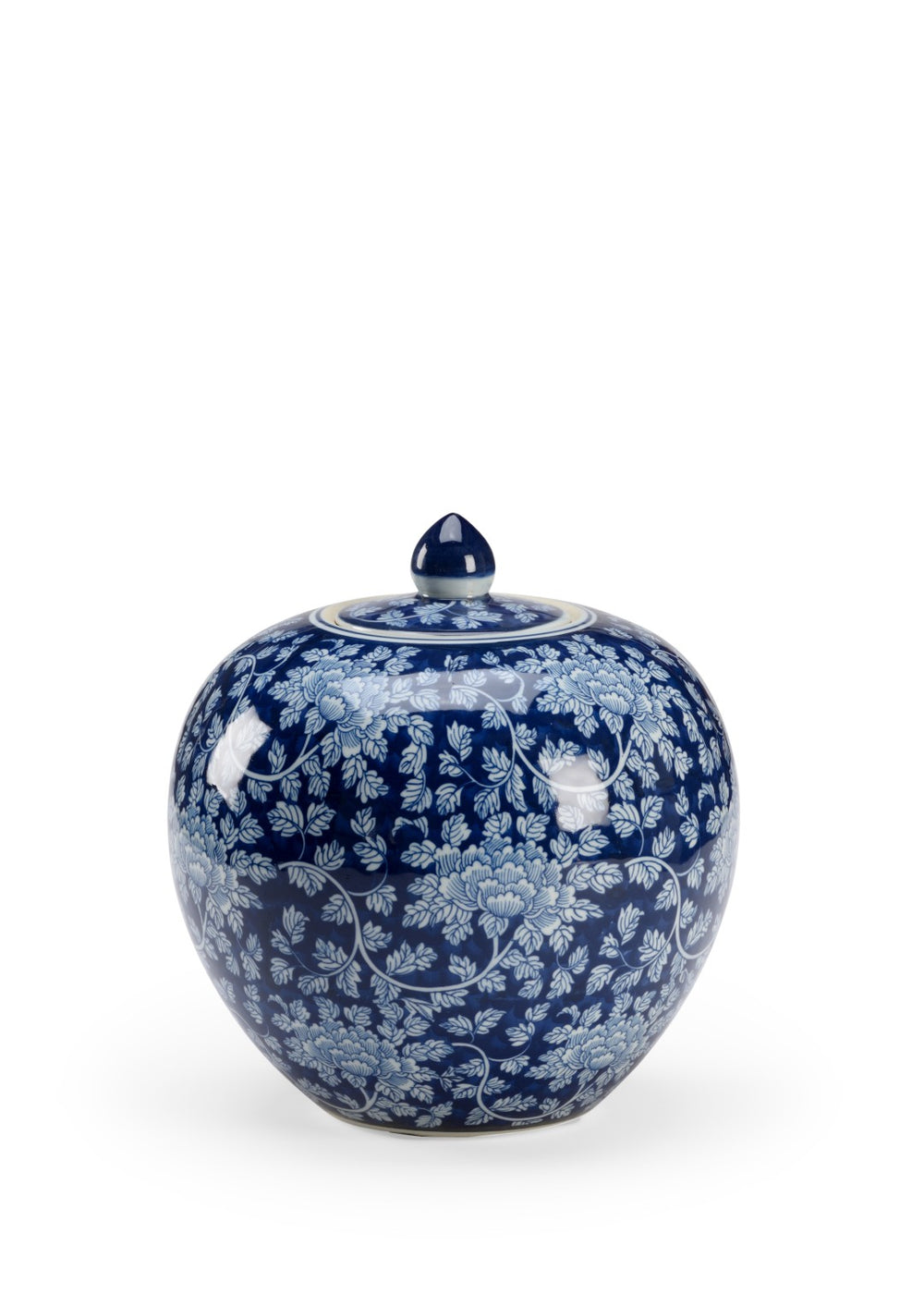 Chelsea House Small Clarke Vase — Hand-Painted Blue & White Ceramic Accent With Removable Lid, 13.5" Height, Timeless Charm 384690