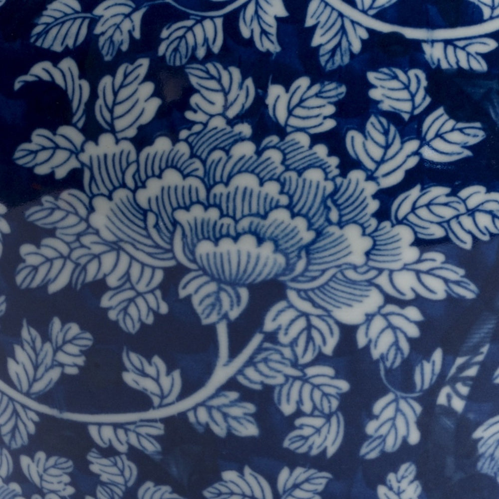 Chelsea House Medium Clark Vase — Hand-Painted Blue & White Ceramic Centerpiece With Removable Lid, 19" H Elegance 384691