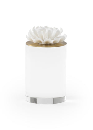 Chelsea House Succulent Handcrafted Porcelain Sculpture By Claire Bell With Crystal Base & Antique Brass Accents, 7" Tall 384695