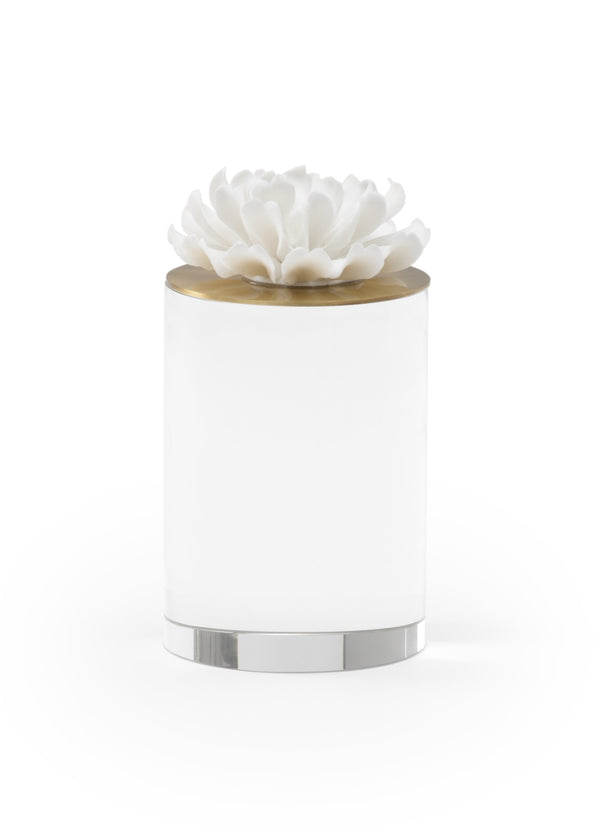 Chelsea House Succulent Handcrafted Porcelain Sculpture By Claire Bell With Crystal Base & Antique Brass Accents, 7" Tall 384695