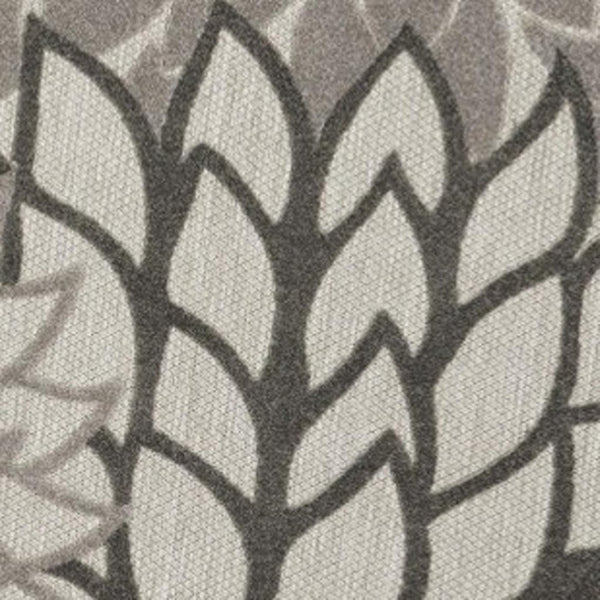 HomeRoots 5' Gray Floral Area Rug - Versatile Indoor/Outdoor Design for Stylish Spaces & High Traffic Areas 8' Round Area Rug 384710