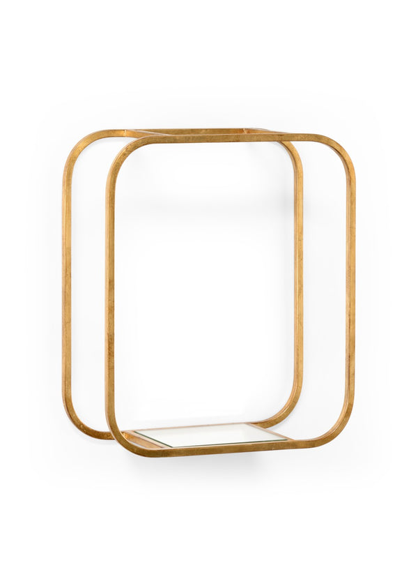 Chelsea House Oval Bric Brac Wall Bracket By Jamie Merida — Antique Gold Leaf Oval Display Shelf For Sculptures & Vases (20.5" H) 384758