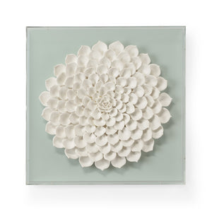 Chelsea House Succulent Handcrafted Wall Sculpture By Claire Bell In Acrylic Frame, Mint Green Neutrals, 32"X23.75" 384761