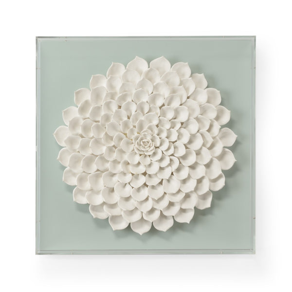 Chelsea House Succulent Handcrafted Wall Sculpture By Claire Bell In Acrylic Frame, Mint Green Neutrals, 32"X23.75" 384761