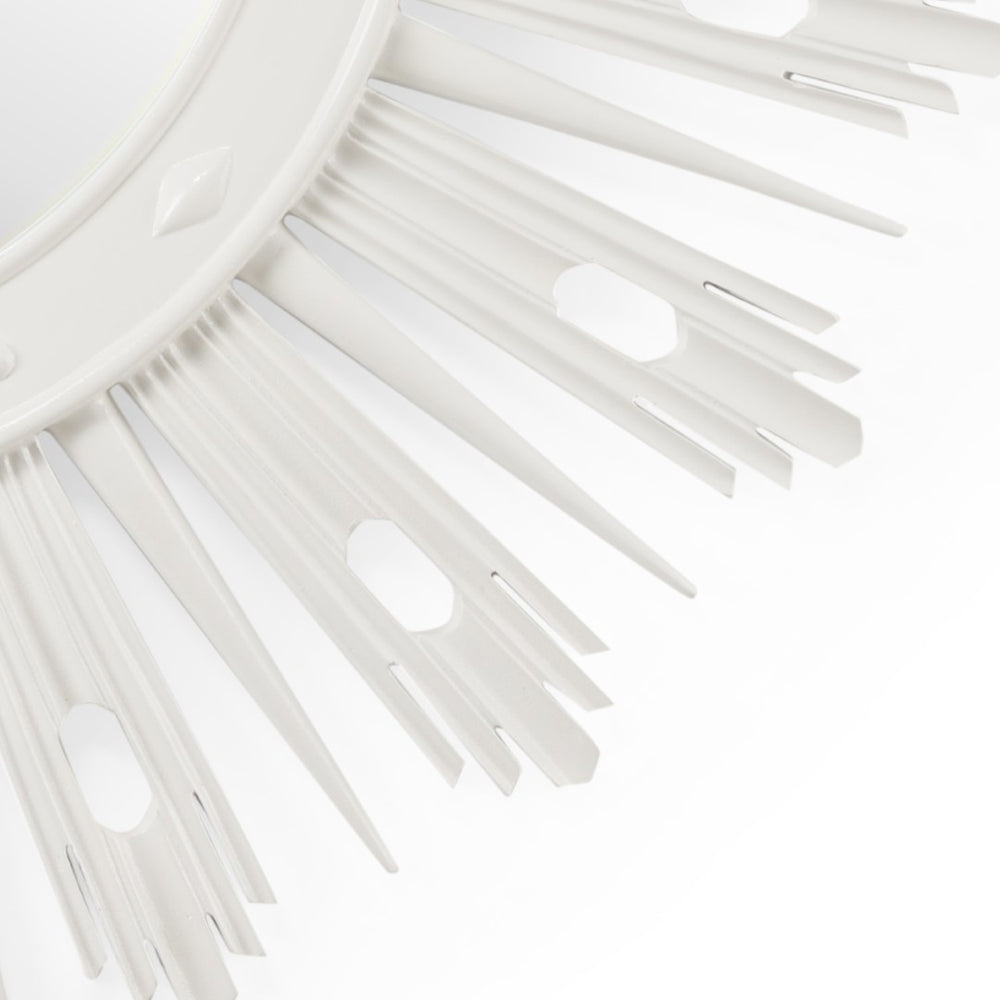 Chelsea House Wasden Mirror White Lacquer Starburst 52.5" Statement Wall Mirror — Mid‑Century Modern Sculptural Focal 384762