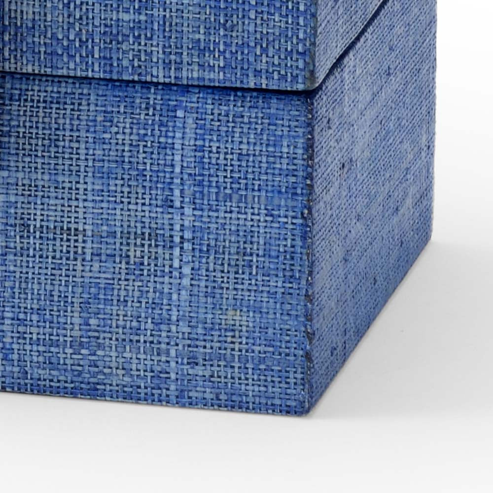 Chelsea House Raffia Blueberry Nested Storage Boxes With Gold-Leaf Hardware — Handmade Texture For Chic Organization 384763