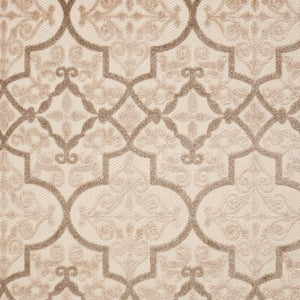 Homeroots 4' Cream Moroccan Area Rug - Stylish Indoor Outdoor Design For Living Spaces, Patios, And More! 4' X 6' Polypropylene 384767