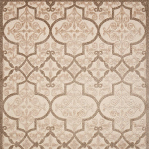 Homeroots 4' Cream Moroccan Area Rug - Stylish Indoor Outdoor Design For Living Spaces, Patios, And More! 4' X 6' Polypropylene 384767