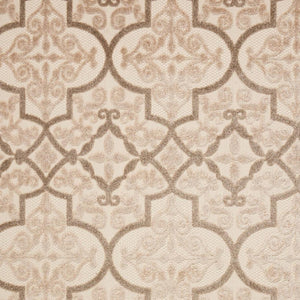 HomeRoots 5' Cream Moroccan Indoor Outdoor Area Rug for Timeless Style and Durability in Any Space 5' X 8' 384769