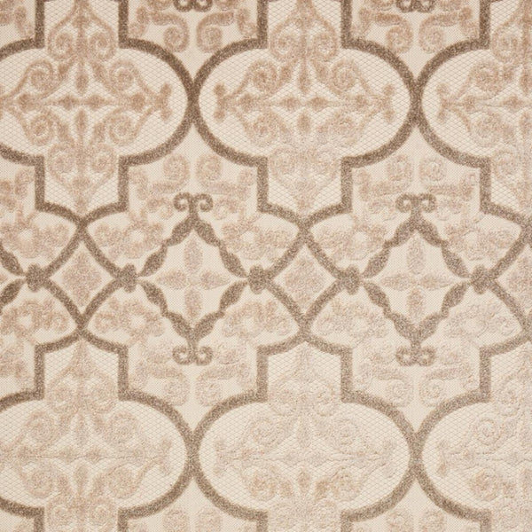 HomeRoots 5' Cream Moroccan Indoor Outdoor Area Rug for Timeless Style and Durability in Any Space 5' X 8' 384769