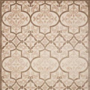HomeRoots 5' Cream Moroccan Indoor Outdoor Area Rug for Timeless Style and Durability in Any Space 5' X 8' 384769