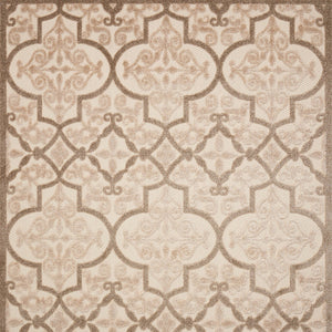 Homeroots 4' Cream Moroccan Area Rug - Stylish Indoor Outdoor Design For Living Spaces, Patios, And More! 5' X 8' Polypropylene 384769