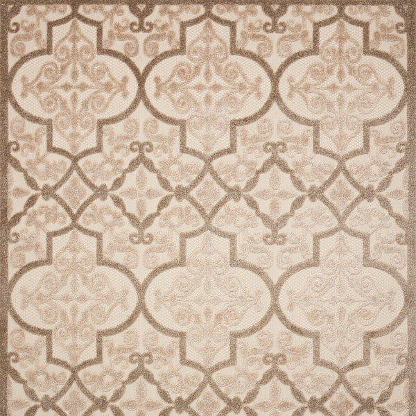 Homeroots 4' Cream Moroccan Area Rug - Stylish Indoor Outdoor Design For Living Spaces, Patios, And More! 5' X 8' Polypropylene 384769