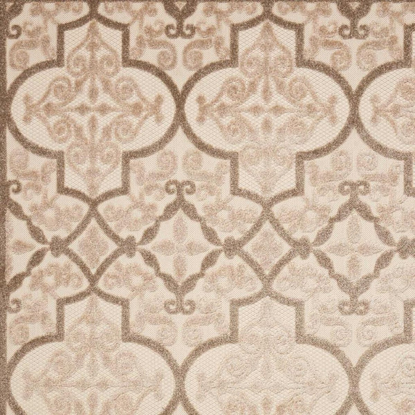 HomeRoots 5' Cream Moroccan Indoor Outdoor Area Rug for Timeless Style and Durability in Any Space 8' x 11' 384771