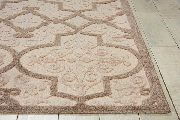 HomeRoots 5' Cream Moroccan Indoor Outdoor Area Rug for Timeless Style and Durability in Any Space 8' x 11' 384771