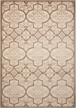 HomeRoots 5' Cream Moroccan Indoor Outdoor Area Rug for Timeless Style and Durability in Any Space 8' x 11' 384771