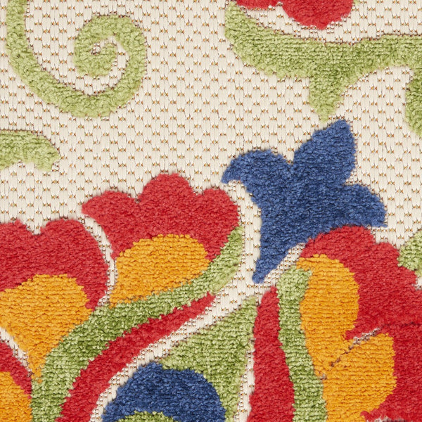 Homeroots 10' Green And Ivory Area Rug - Stylish Indoor Outdoor Decor, Durable, Easy Maintenance, Versatile Design 2' X 10' Polypropylene 384782