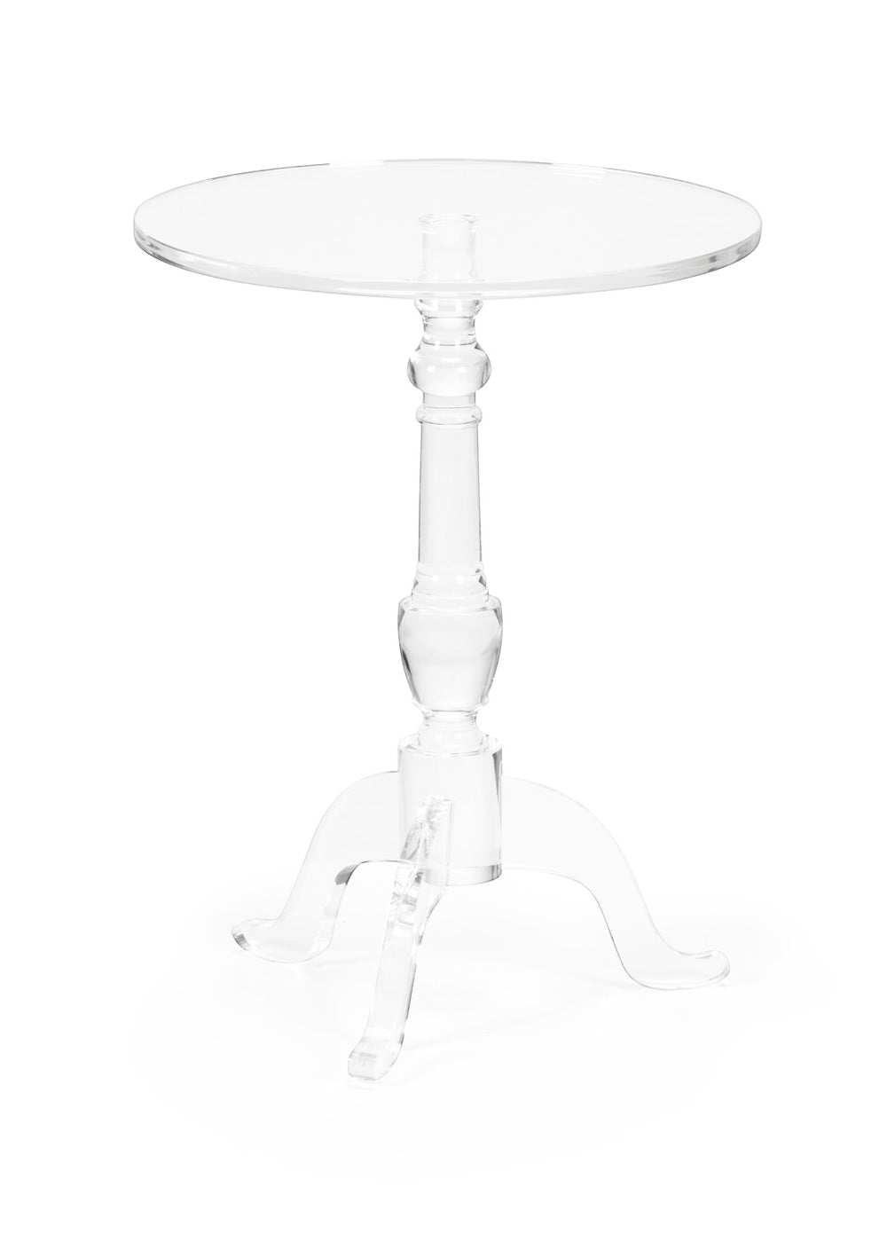 Chelsea House Acrylic Clear Pedestal Side Table — 23.5" H Sleek Modern Accent, Durable Uv-Resistant Design For Small Spaces 384787