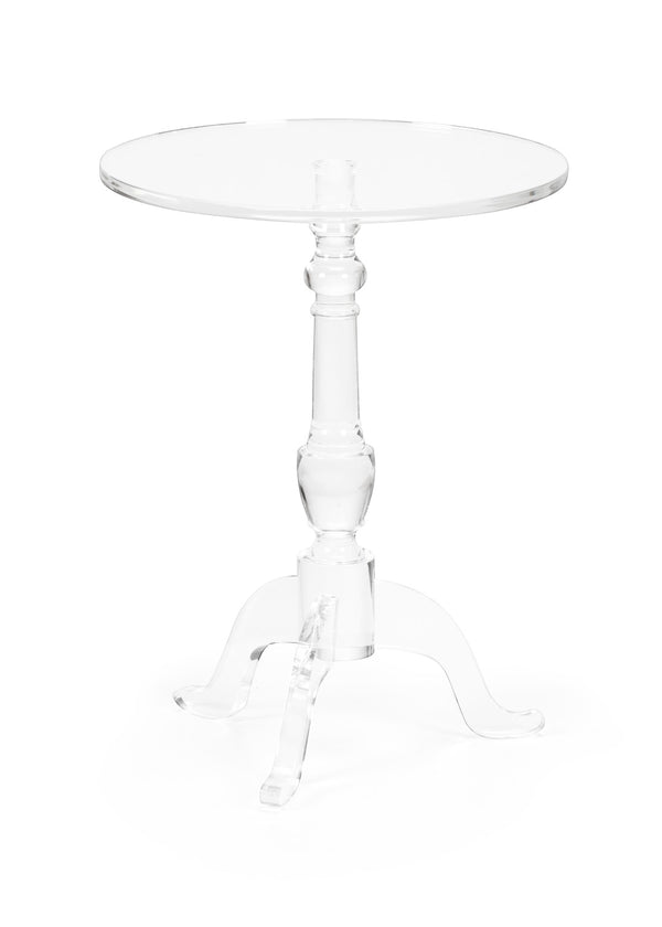 Chelsea House Acrylic Clear Pedestal Side Table — 23.5" H Sleek Modern Accent, Durable Uv-Resistant Design For Small Spaces 384787