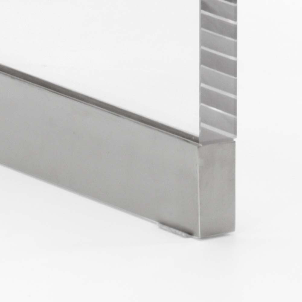 Chelsea House Waterfall Acrylic Coffee Table With Nickel Caps — 1-1/8" Clear Waterfall Edge, Modern Sculptural DéCor 384788