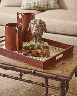 Chelsea House Sheraton Antique Brown Faux Bamboo Coffee Table — Sheraton-Inspired Low Profile Centerpiece For Timeless Living Room Style 384796