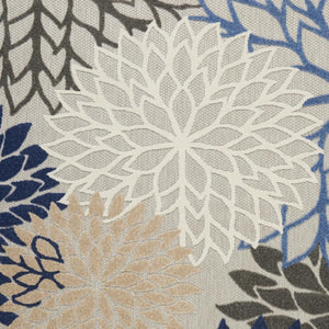 HomeRoots 6' Blue and Gray Area Rug – Stylish Indoor Outdoor Design, Durable, Low-Maintenance, Versatile Use 6?x9? 384822