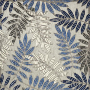HomeRoots 5' Blue and Gray Floral Area Rug - Durable Indoor Outdoor Comfort for Stylish Living Spaces 5' x 8' 384871