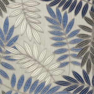HomeRoots 5' Blue and Gray Floral Area Rug - Durable Indoor Outdoor Comfort for Stylish Living Spaces 5' x 8' 384871