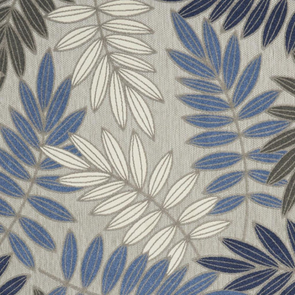 HomeRoots 5' Blue and Gray Floral Area Rug - Durable Indoor Outdoor Comfort for Stylish Living Spaces 6' x 9' 384873