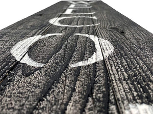 Homeroots 5' Rustic Black And White Front Porch Welcome Sign  Wood 384911