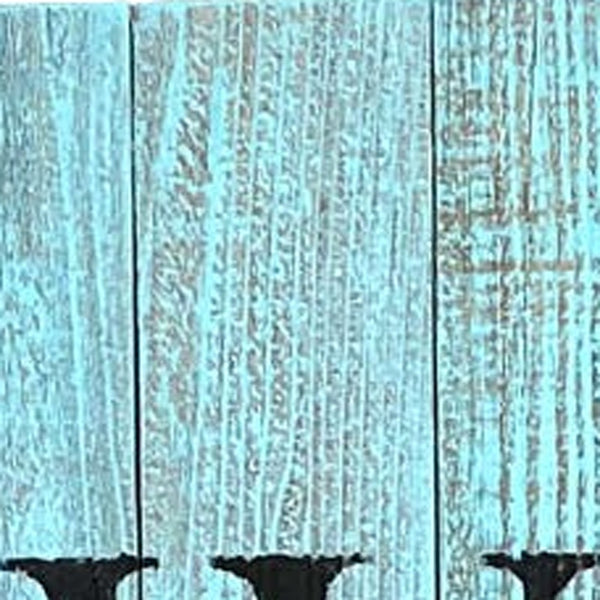Homeroots 5' Rustic Light Aqua Blue Front Porch Welcome Sign  Wood 384912