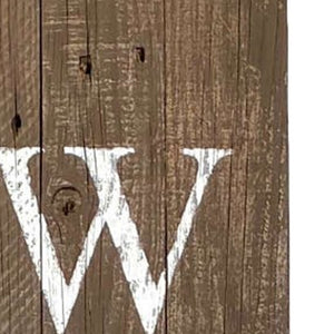 Homeroots 5' Rustic Espresso Brown And White Front Porch Welcome Sign  Wood 384913