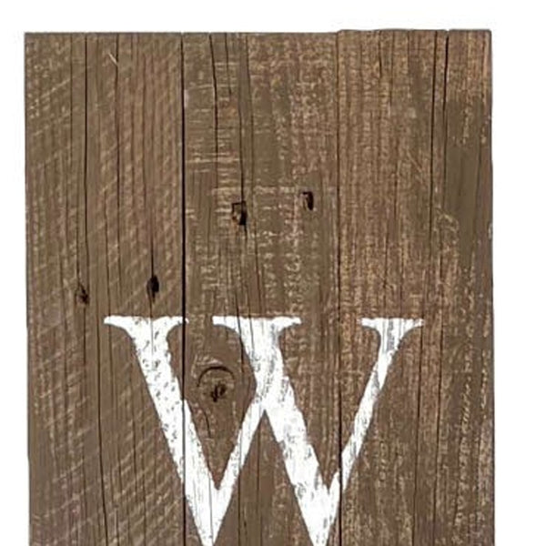 Homeroots 5' Rustic Espresso Brown And White Front Porch Welcome Sign  Wood 384913