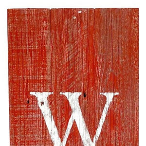 Homeroots 5" Rustic Red And White Front Porch Welcome Sign  Wood 384915