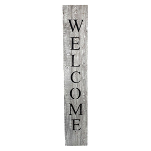 Homeroots Rustic White Wash Front Porch Welcome Sign  Wood 384916