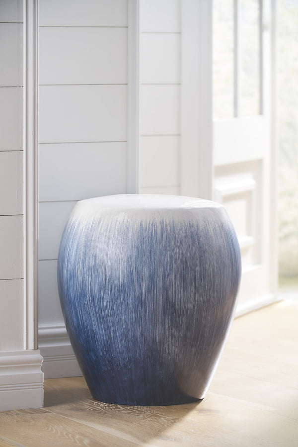 Chelsea House Alexander Monet-Inspired Garden Seat By Shayla Copas – Blue/White Glazed Ceramic Stool, Portable Accent Table 384924