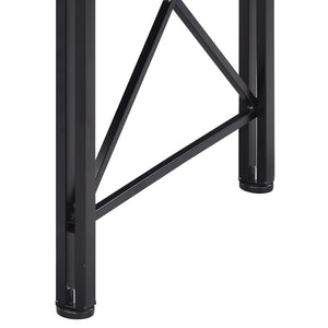 English Elm Black Computer Desk with Smooth Drawer Glides, Dual Side Storage, Keyboard Tray, Compact 47.5" Width B062P184575