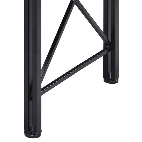 English Elm Black Computer Desk with Smooth Drawer Glides, Dual Side Storage, Keyboard Tray, Compact 47.5" Width B062P184575