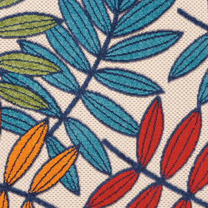 Homeroots 10' Ivory And Blue Floral Indoor Outdoor Area Rug - Perfect For Living Spaces, Patios, And More! 5?X 8? Polypropylene 384943