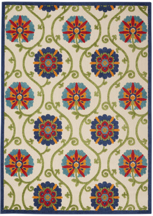 HomeRoots 6' Blue and Gray Area Rug – Stylish Indoor Outdoor Design, Durable, Low-Maintenance, Versatile Use 6?x9? 384975