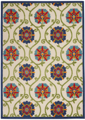 HomeRoots 6' Blue and Gray Area Rug – Stylish Indoor Outdoor Design, Durable, Low-Maintenance, Versatile Use 6?x9? 384975