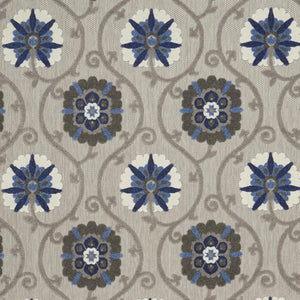 HomeRoots 8' Elegant Ivory and Blue Indoor Outdoor Area Rug with Timeless Floral Design for Any Space 8?x11? 384985